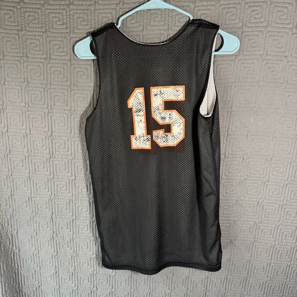 Alleson Athletic Jersey Youth Size Large Aledo Bearcat 15 Black White Reversible